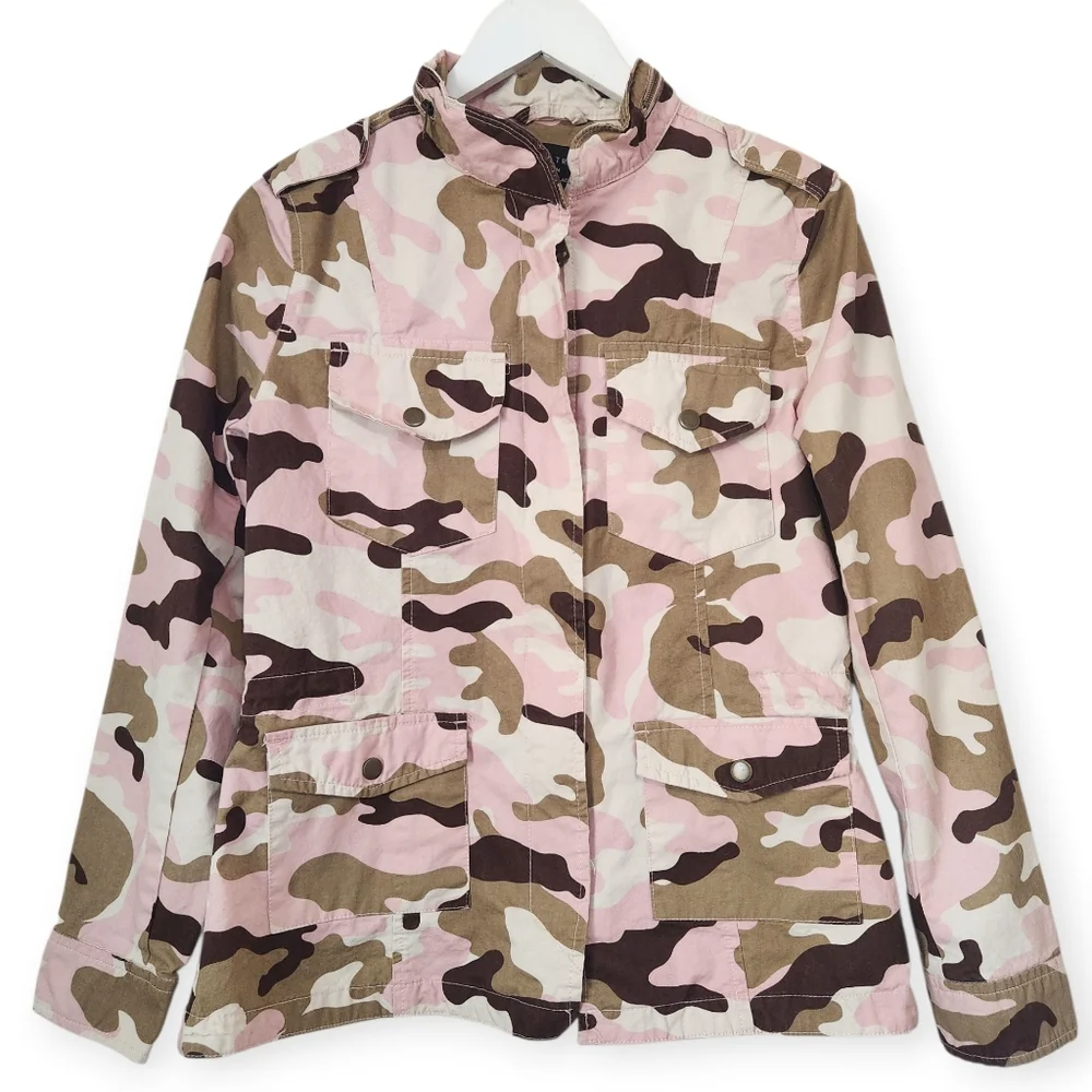 Love Tree Pink Camo Utility Jacket Size M